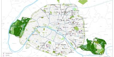 Karta över paris trädgårdar