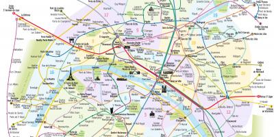 Karta över Paris tunnelbana