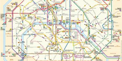 Karta över RATP buss