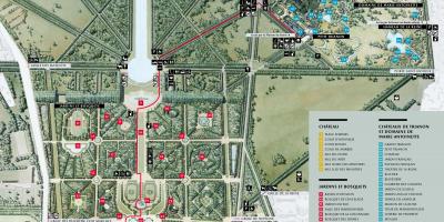 Karta över Trädgårdarna i Versailles