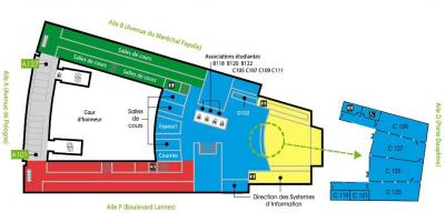 Karta över Univesity Dauphine - plan 1