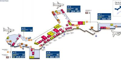 Karta över West Orly flygplats