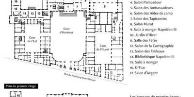 Karta över élyséepalatset